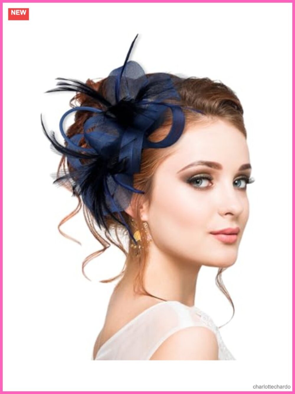 Women's Fascinator Headpiece Feather Hair Clip Derby Tea Party Cocktail